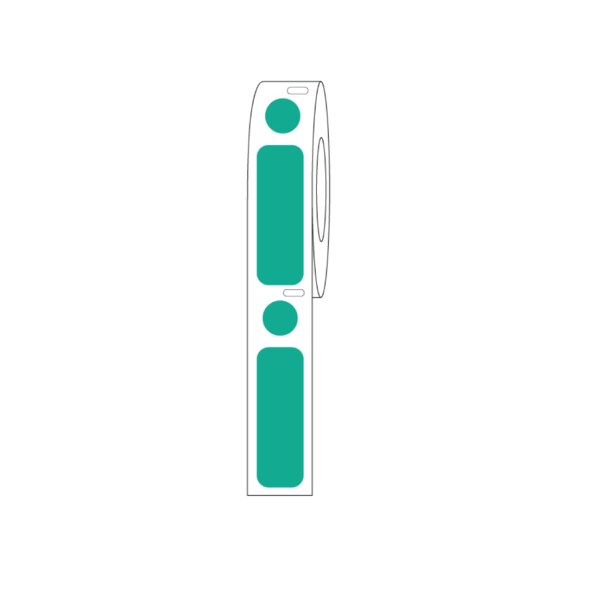 Direct Thermal Cryo 38x13mm & 9.5mm Dot for 2.0ml Tubes/Vials Green